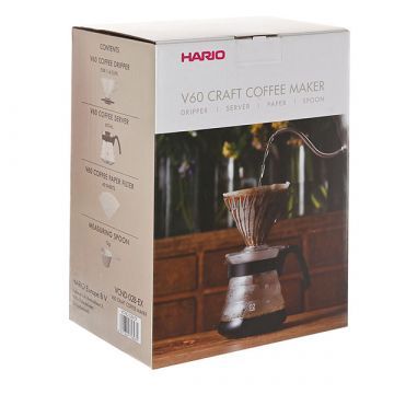 Чайник с пластиковой ручкой + воронка HARIO VCND-02B-EX