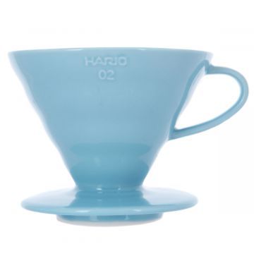 Воронка керамическая для приготовления кофе HARIO 3VDC-02-BU-UEX, голубая