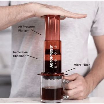 Aeropress Clear Красный 250 мл. 