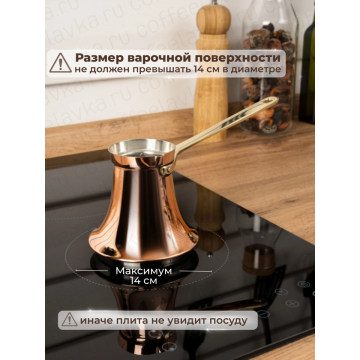 Турка медная ZH Роксолана (Для индукционных плит) 290 мл 