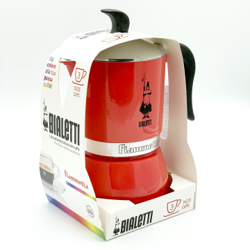 Гейзерная кофеварка Bialetti FIAMMETTA земляничная на 3 чашки